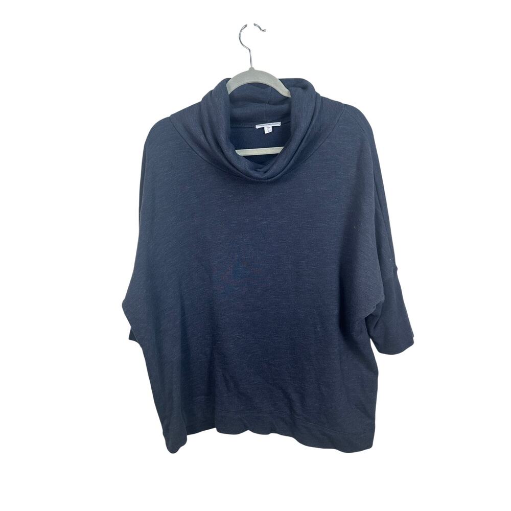 Standard James Perse Grey Blue Cowl Neck Dolman Sleeves Sweatshirt Size 3 Medium